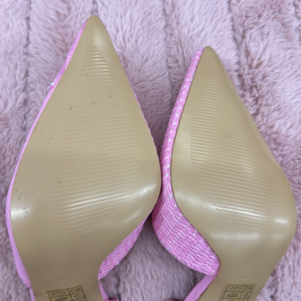 NWOT • 🩷 • Size 7 • Pink Summer Heels - Picture 14 of 14